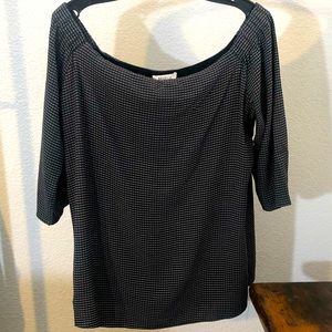Bailey 44 Boatneck Top in Houndstooth Print Size L